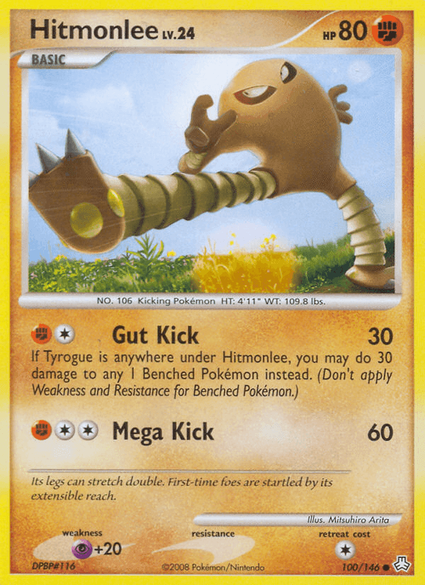 Hitmonlee, card 100 from Legends Awakened