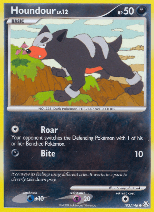 Houndour, card 103 from Legends Awakened
