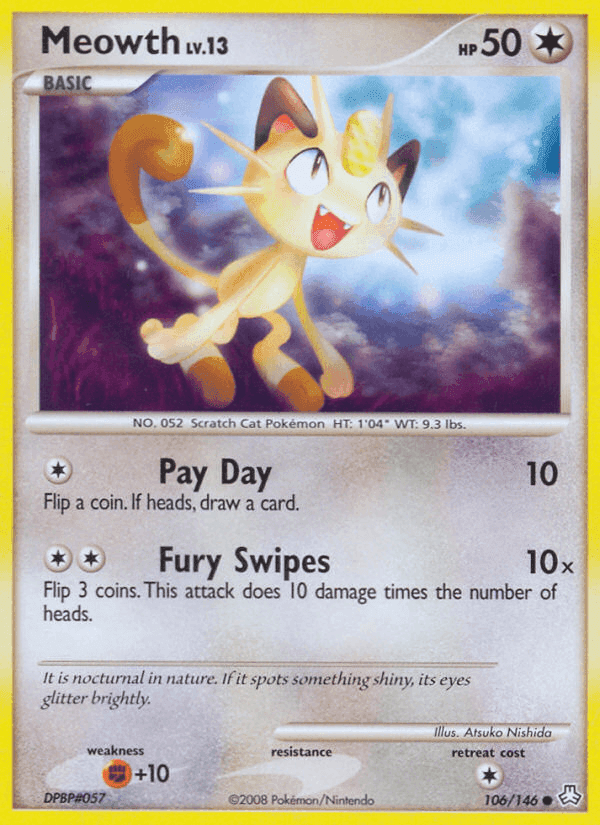 Meowth, card 106 from Legends Awakened