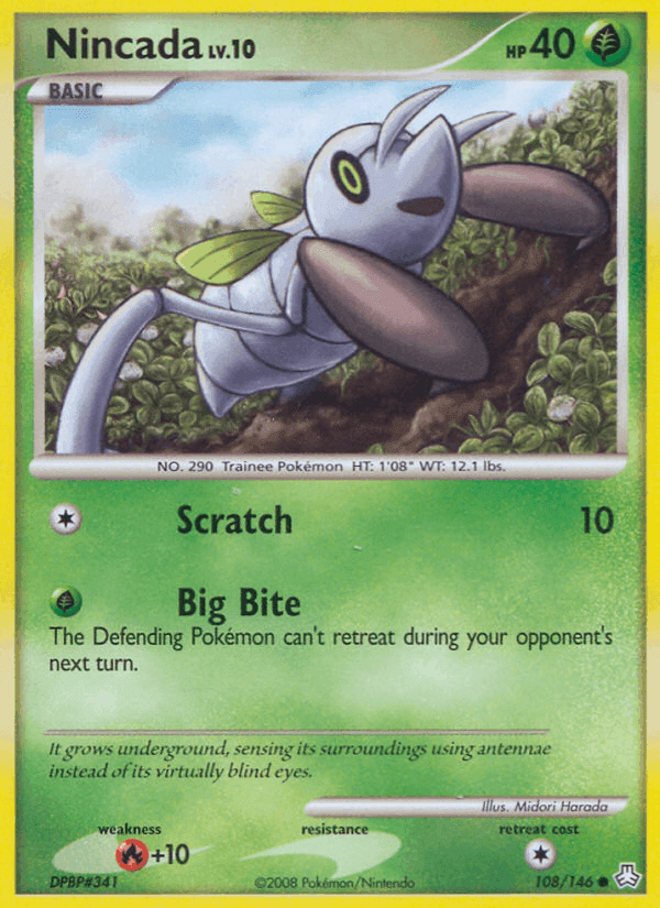 Nincada, card 108 from Legends Awakened