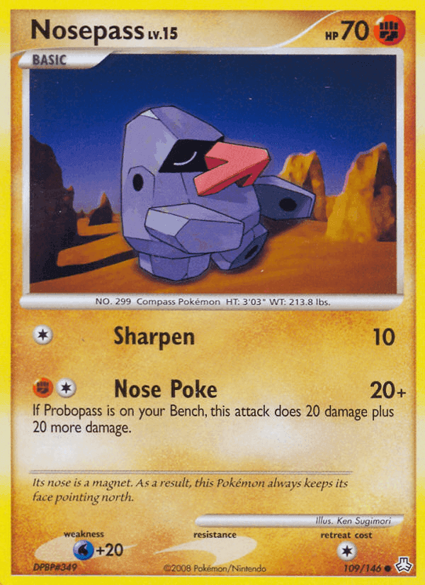 Nosepass, card 109 from Legends Awakened