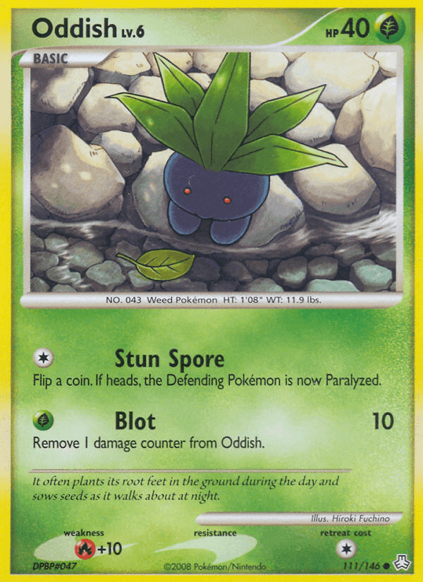 Oddish, carta 111 de Legends Awakened