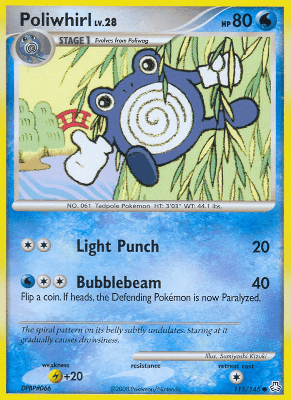 Poliwhirl, card 115 from Legends Awakened