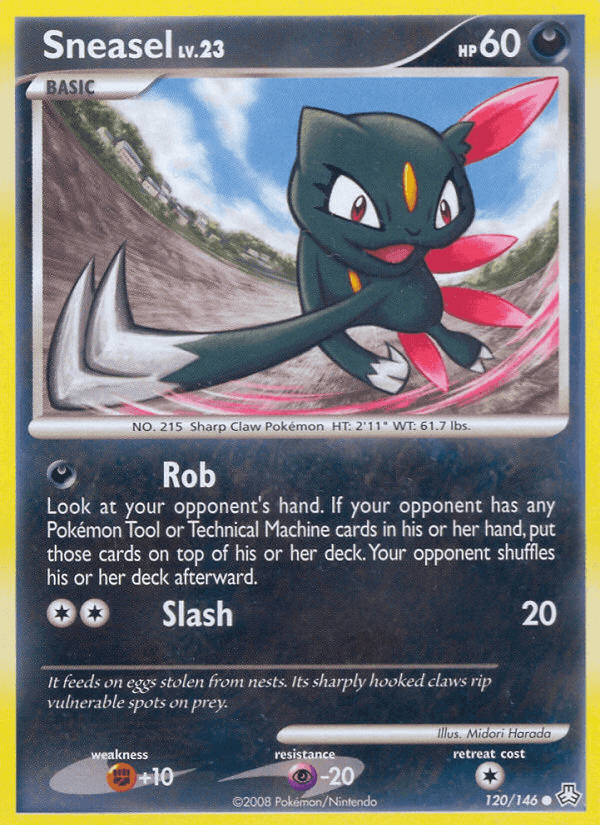 Sneasel, card 120 from Legends Awakened