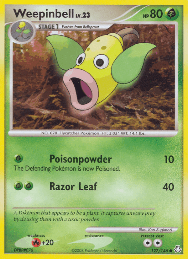 Weepinbell, card 127 from Legends Awakened