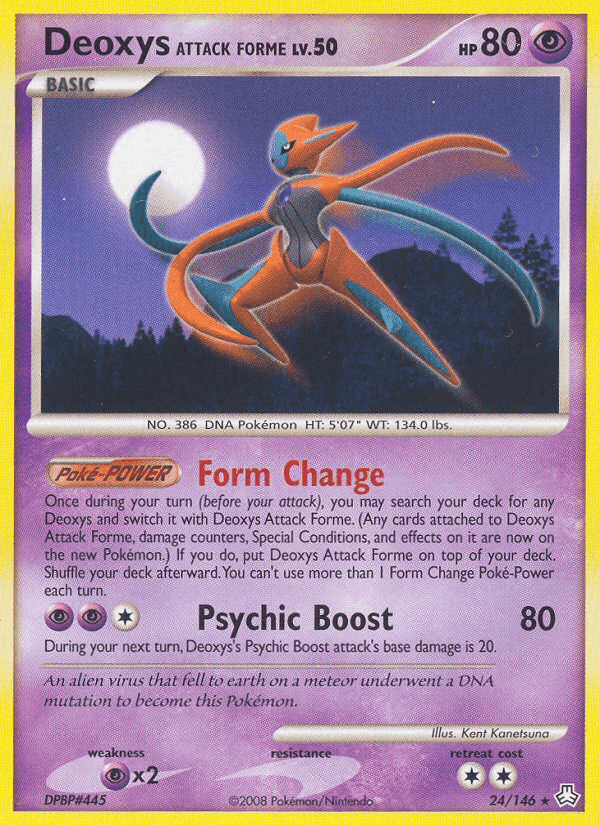 Deoxys Forme Attaque, carte 24 de Éveil des Légendes
