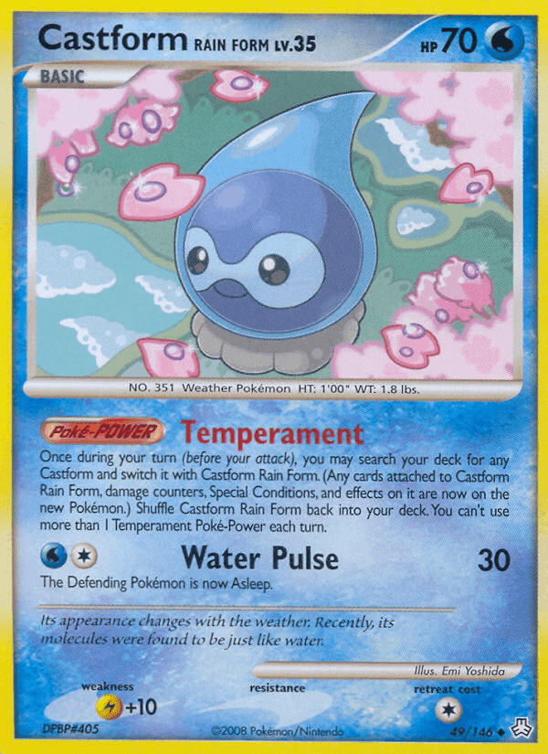 Castform Rain Form, carta 49 di Il Risveglio dei Miti