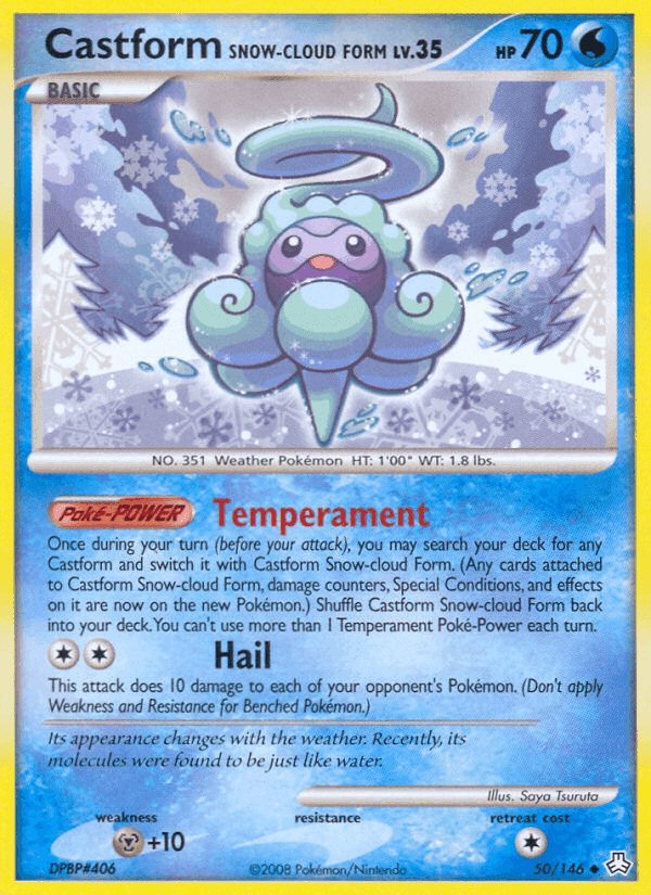 Castform Snow-cloud Form, carta 50 di Il Risveglio dei Miti