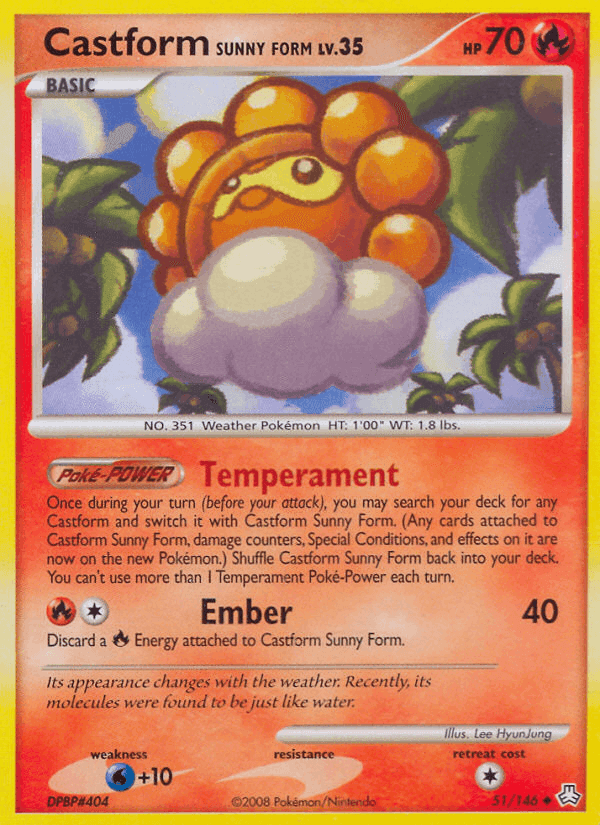 Castform Sunny Form, carta 51 di Il Risveglio dei Miti