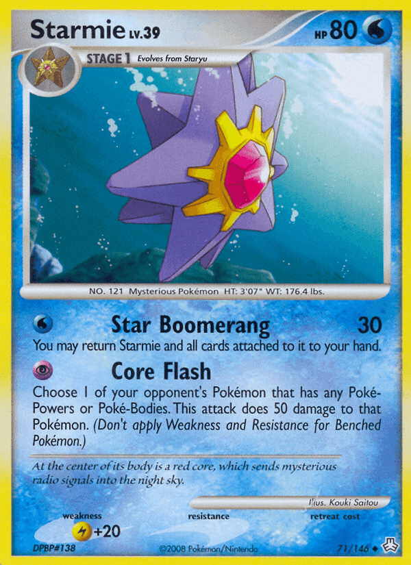 Starmie, card 71 from Legends Awakened