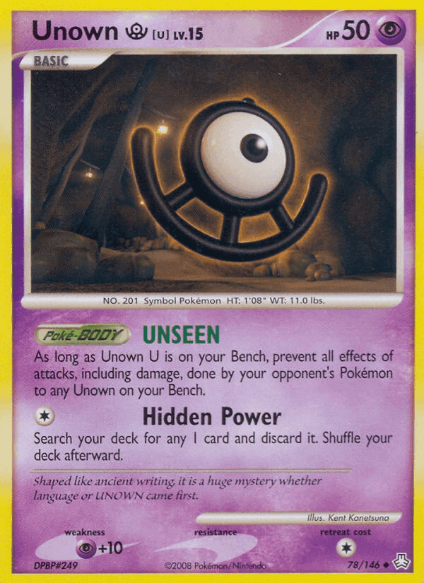 Unown U, carta 78 di Il Risveglio dei Miti