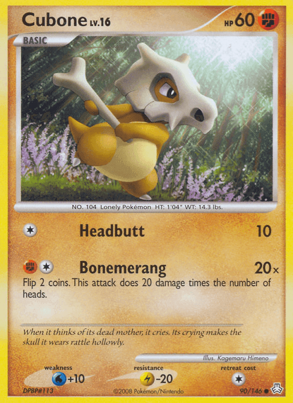 Cubone, card 90 from Legends Awakened