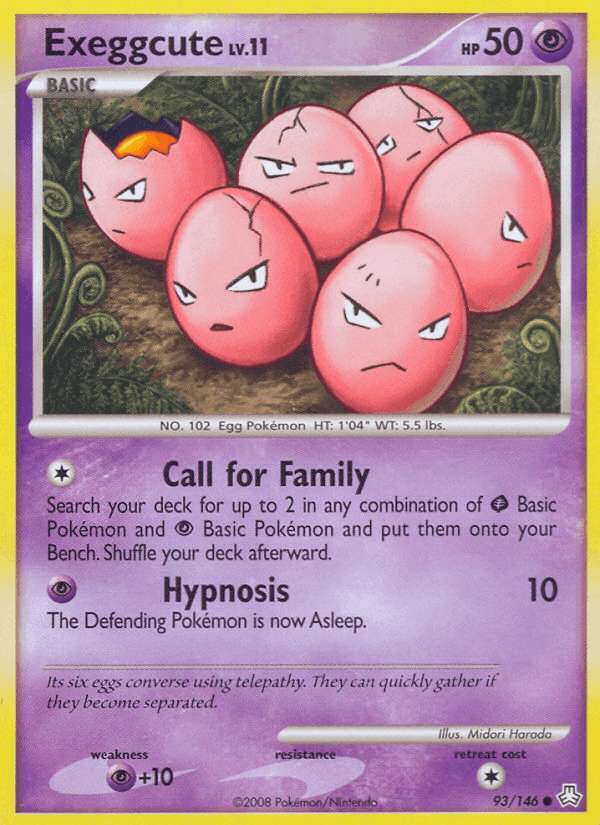 Exeggcute, card 93 from Legends Awakened