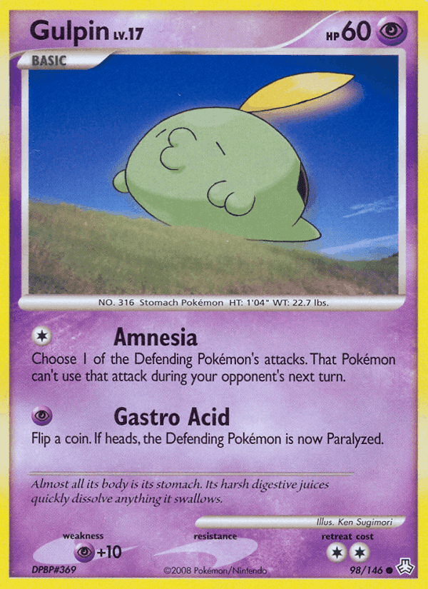 Gulpin, card 98 from Legends Awakened