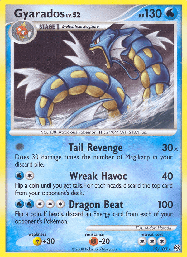 Gyarados, carta 19 di Fronte di Tempesta