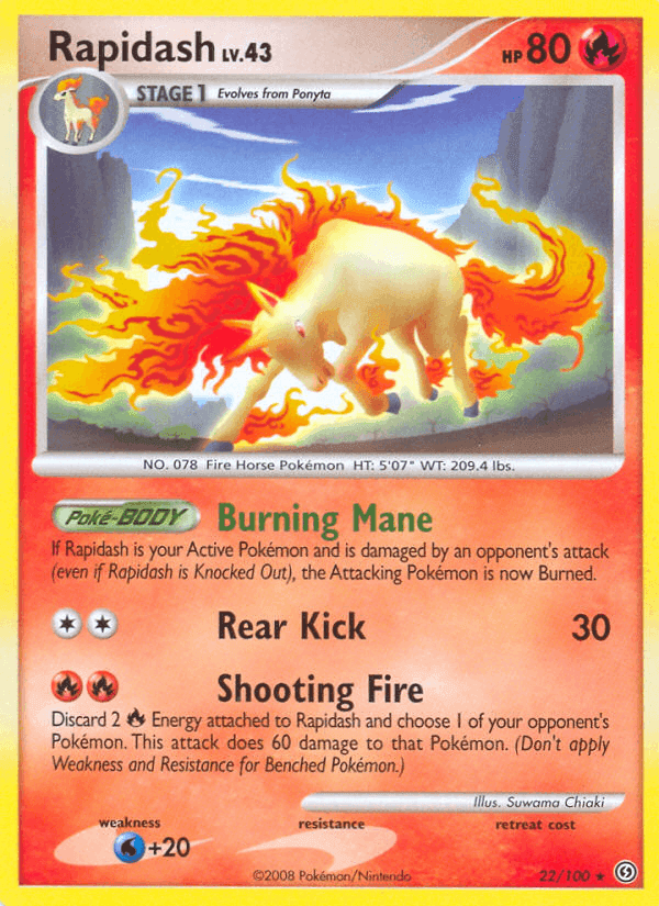 Rapidash, carta 22 di Fronte di Tempesta