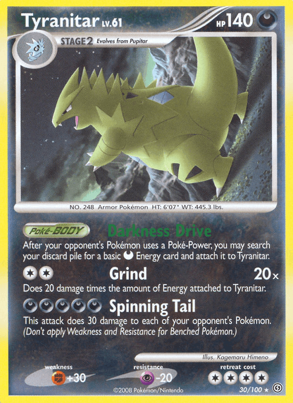 Tyranitar, carta 30 di Fronte di Tempesta