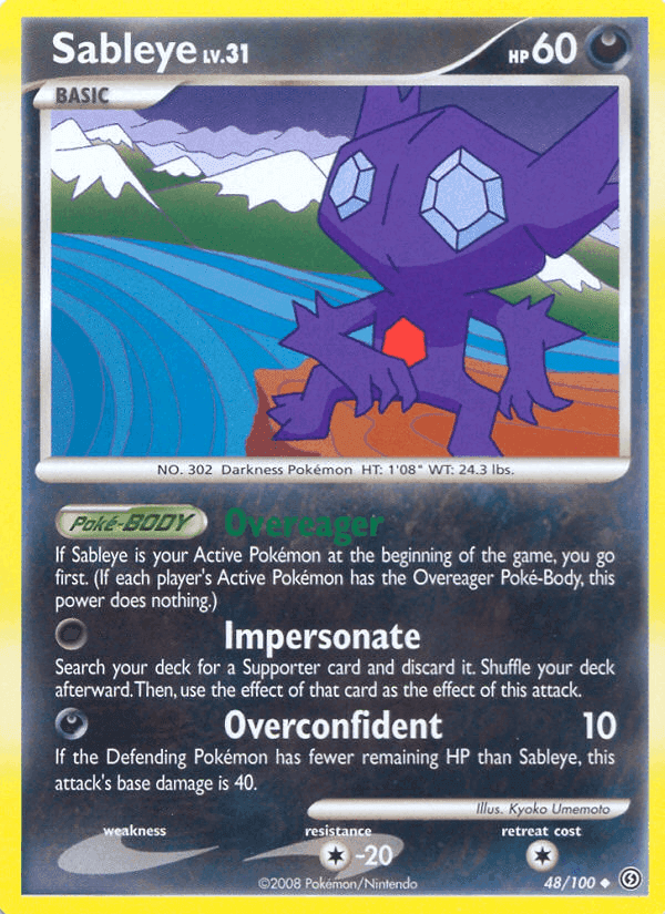 Sableye, carta 48 di Fronte di Tempesta