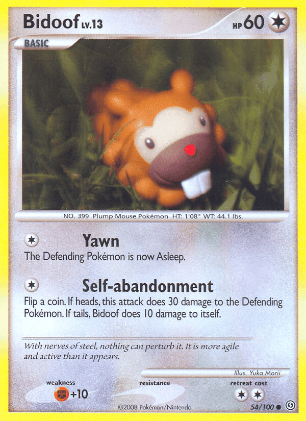Bidoof, carta 54 di Fronte di Tempesta