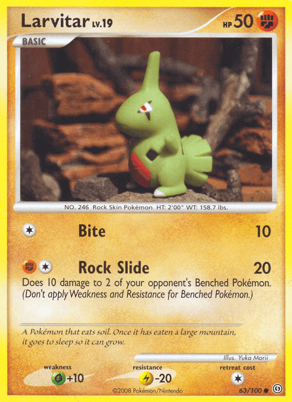 Larvitar, card 63 from Stormfront