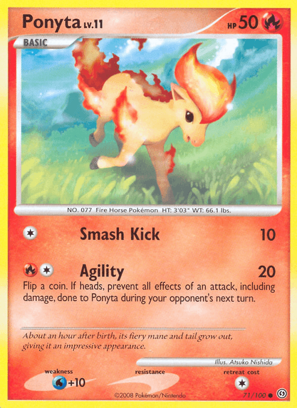 Ponyta, card 71 from Stormfront