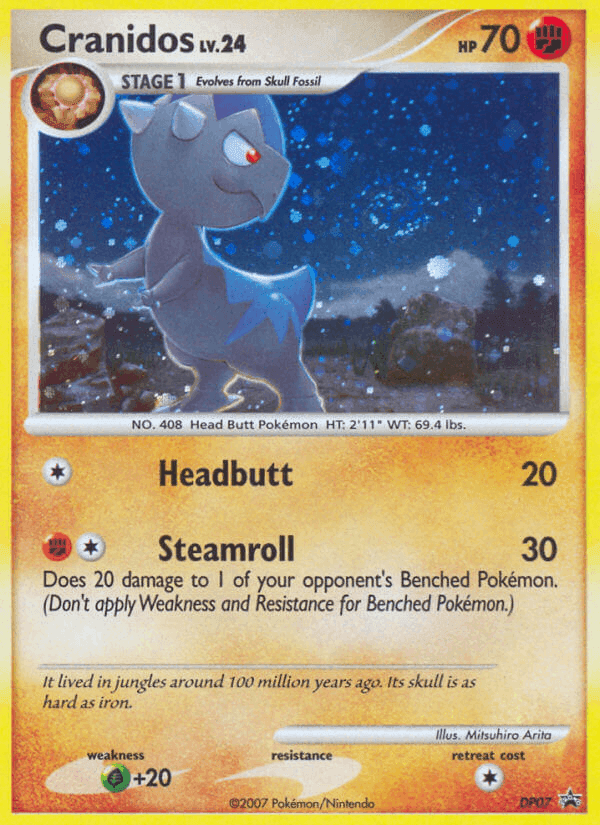 Cranidos, carta DP07 de DP Black Star Promos