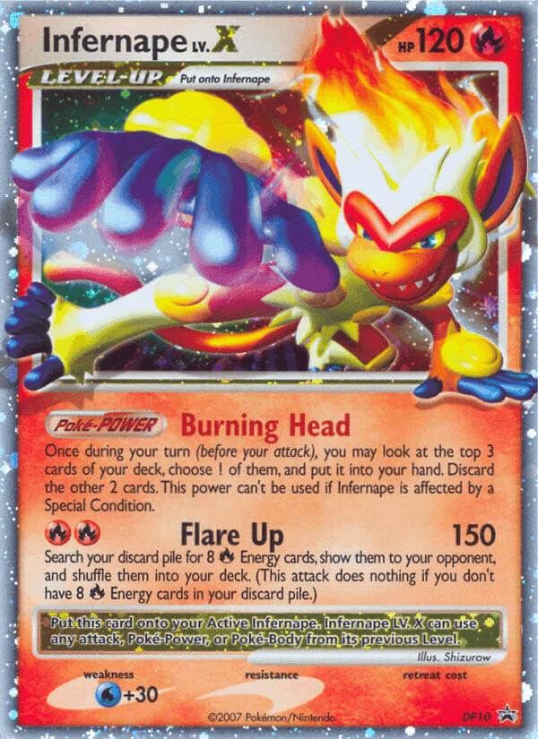 Infernape, card DP10 from DP Black Star Promos