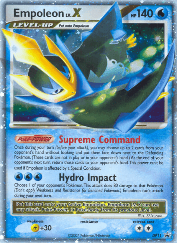 Empoleon, carta DP11 di DP Black Star Promos