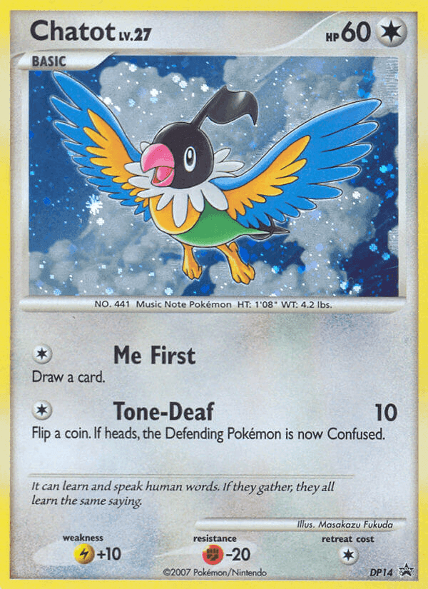 Chatot, carta DP14 di DP Black Star Promos