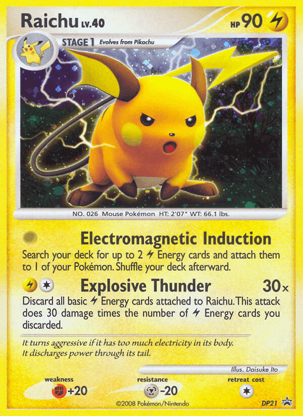 Raichu, carta DP21 de DP Black Star Promos