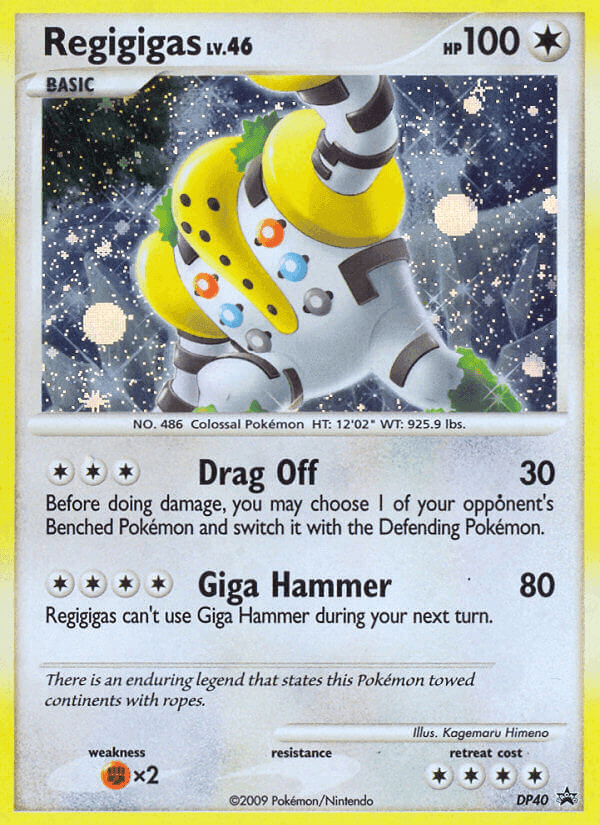 Regigigas, carta DP40 de DP Black Star Promos
