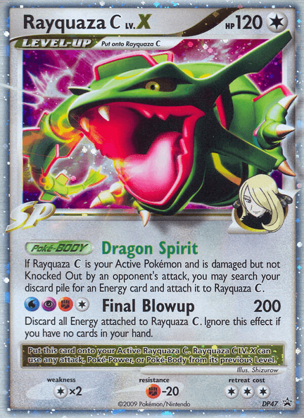 Rayquaza C, carta DP47 de DP Black Star Promos