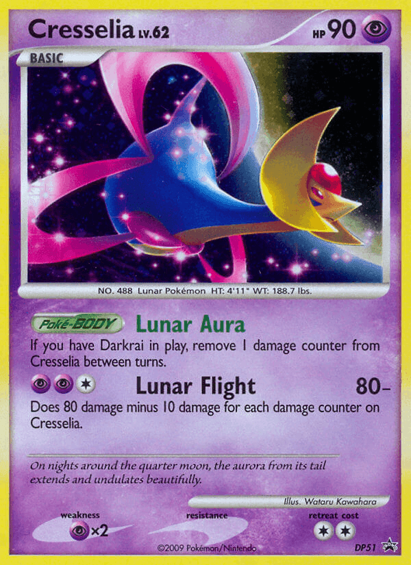 Cresselia, carta DP51 di DP Black Star Promos