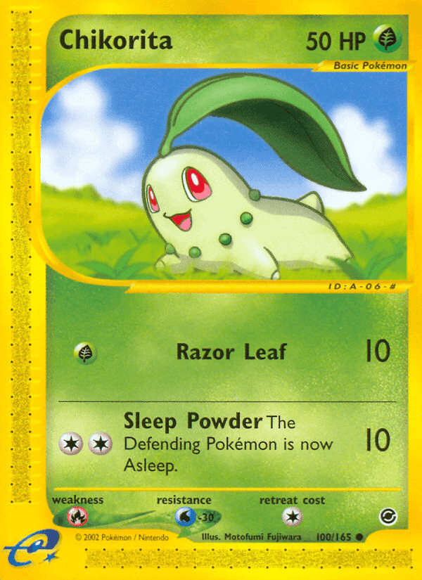 Chikorita, card 100 from Expedition Base Set