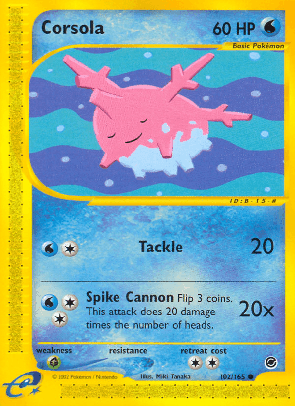 Corsola, card 102 from Expedition Base Set