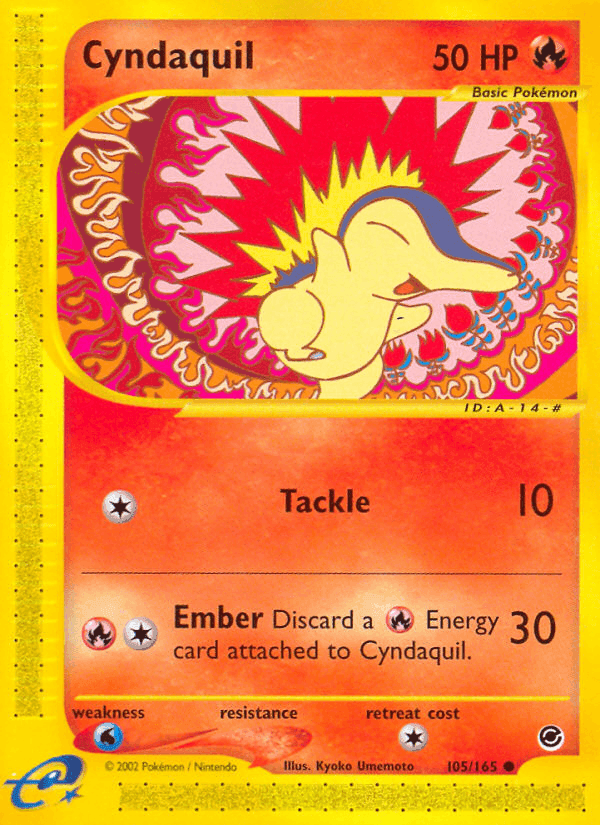 Cyndaquil, card 105 from Expedition Base Set