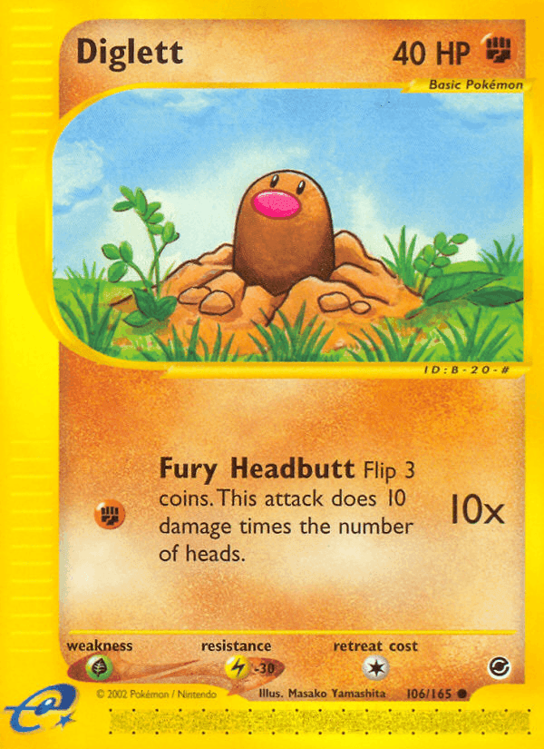 Diglett, card 106 from Expedition Base Set