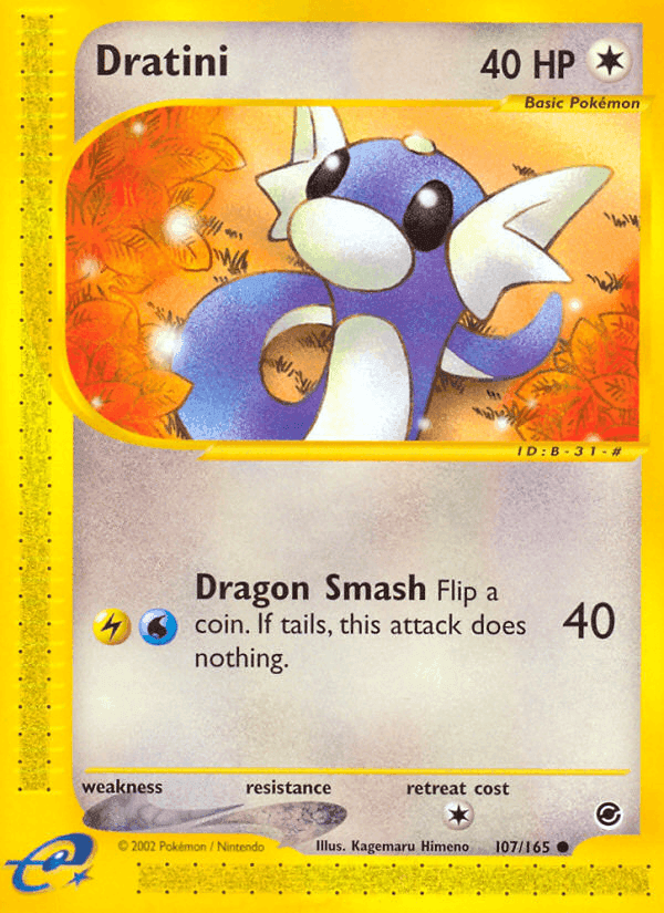 Dratini, card 107 from Expedition Base Set