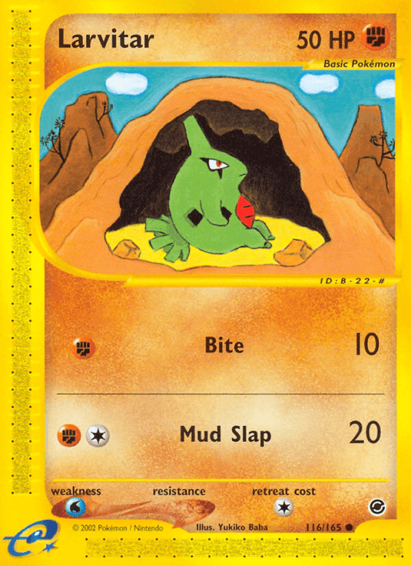 Larvitar, carta 116 de Expedition Base Set