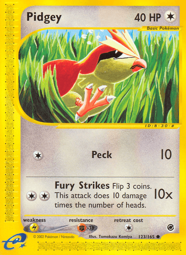 Pidgey, card 123 from Expedition Base Set