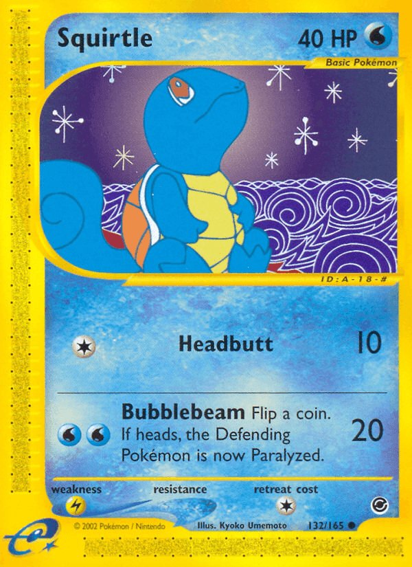 Squirtle, carta 132 de Expedition Base Set