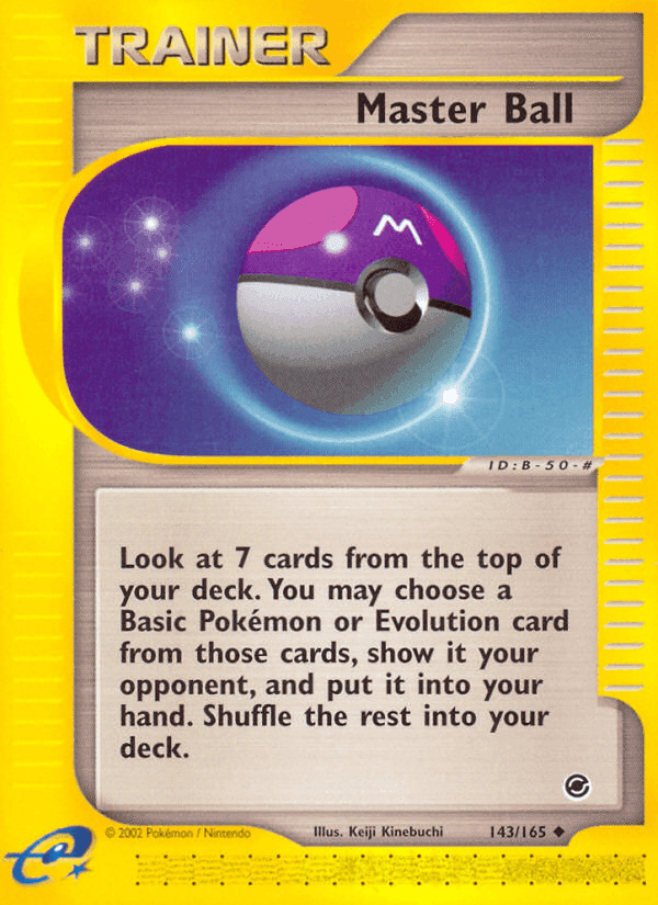 Master Ball, card 143 from Expedition Base Set