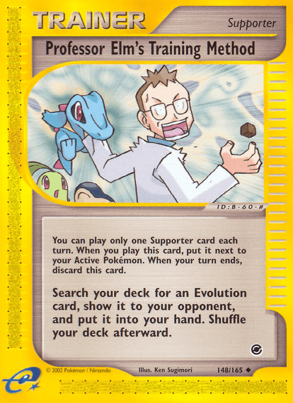 Professor Elm's Training Method, card 148 from Expedition Base Set