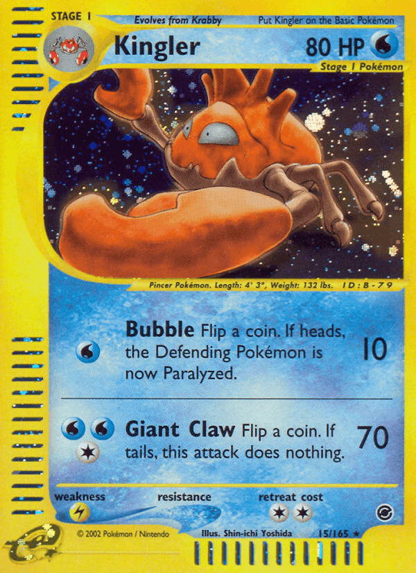 Kingler, carta 15 de Expedition Base Set