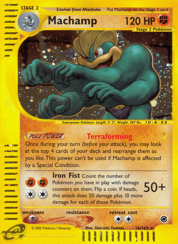 Machamp, card 16 from Expedition Base Set