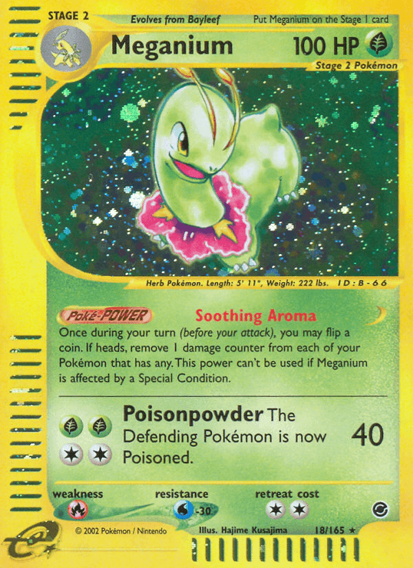 Meganium, card 18 from Expedition Base Set