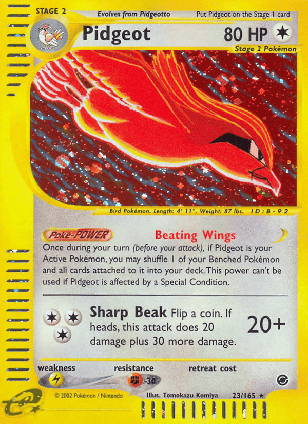 Pidgeot, carta 23 di Expedition Set Base