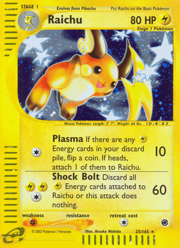 Raichu, carta 25 di Expedition Set Base