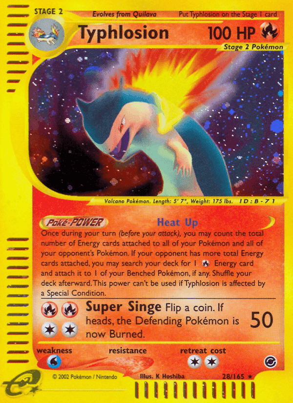 Typhlosion, carta 28 di Expedition Set Base