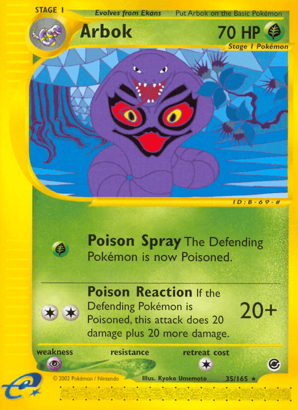 Arbok, card 35 from Expedition Base Set
